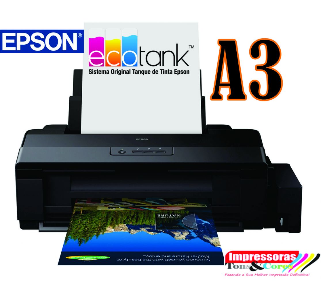 Impressoras tons e cores - Impressora Epson Tanque de Tinta L1300 A3 c ...