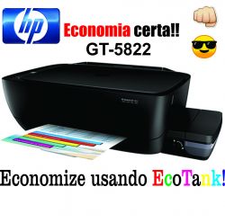 Impressora Multifuncional WiFi HP Deskjet GT5822 Tanque de Tinta Colorida